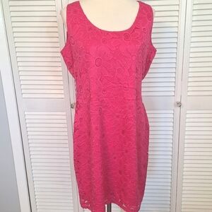 Tiana B got pink daisy lace sleeveless dress large NWT *AH